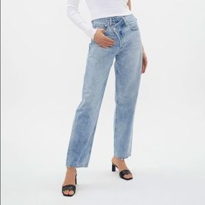 NWT Agolde Criss Cross Upsized Jean in Suburbia